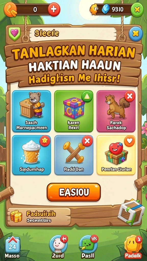ladang78 - Tangkapan layar menampilkan karakter-karakter unik yang dapat dimainkan.